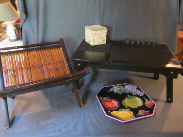 lot 90 image: Adjustable Tray, Platter, Mug