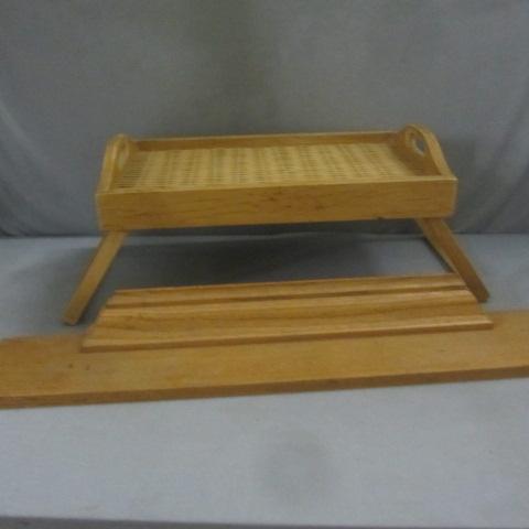 Folding Lap Tray, Wood Shelf