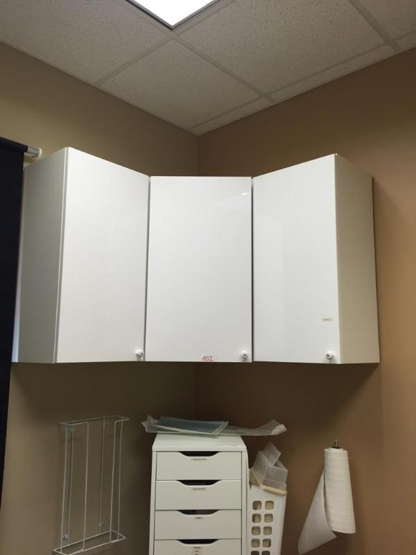lot 102 image: IKEA 3 part wall mounted cabinet 30x12x15 ( s...
