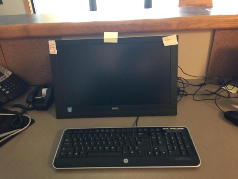 lot 107 image: Dell Desktop monitor used for security system...