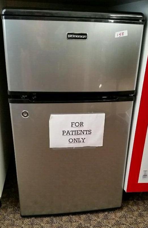 lot 158 image: Emerson Dorm size refrigerator Model no CR500...