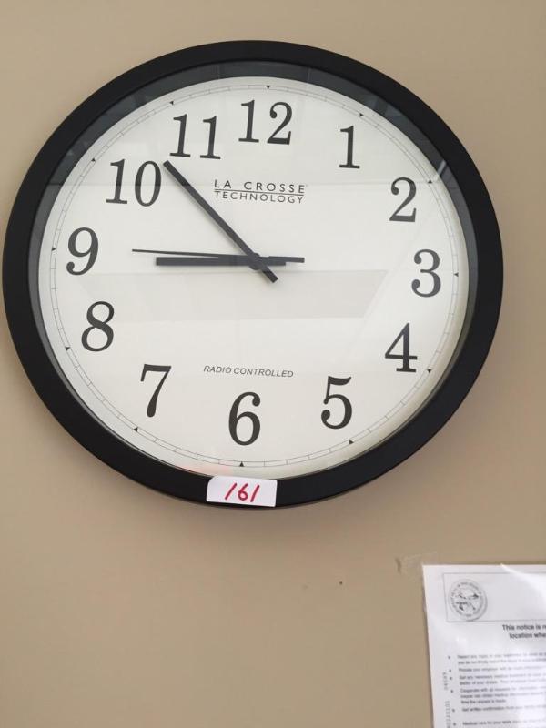 lot 161 image: La Crosse Technology Radio Controlled Clock. ...