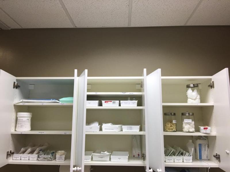 lot 172 image: All contents of three cabinets. Lots of medic...