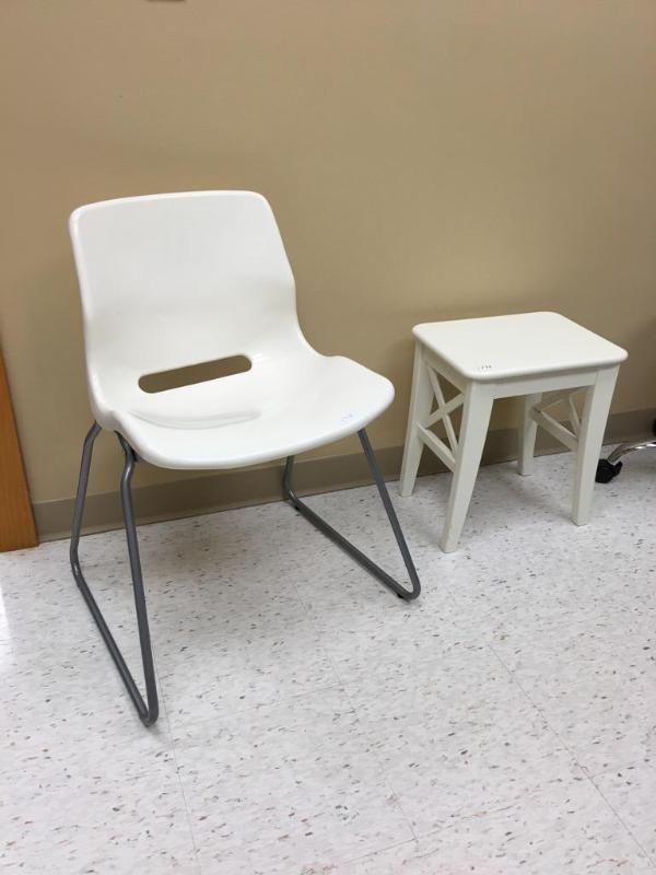 lot 173 image: IKEA SNILLE chair and mini INGOLF Lattecoffe...