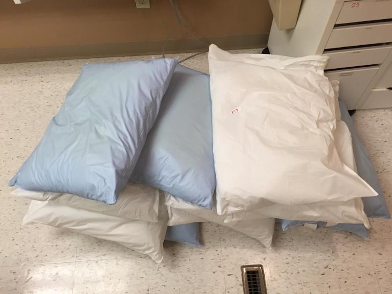lot 177 image: Lot of 17 exam pillows....
