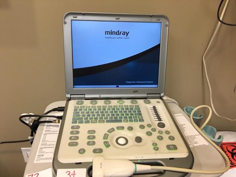 lot 34 image: MindRay M5 Ultrasound machine and Model 7L4S ...