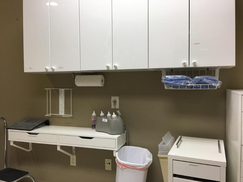 lot 40 image: Wall mounted counter with drawers, Rolodex la...