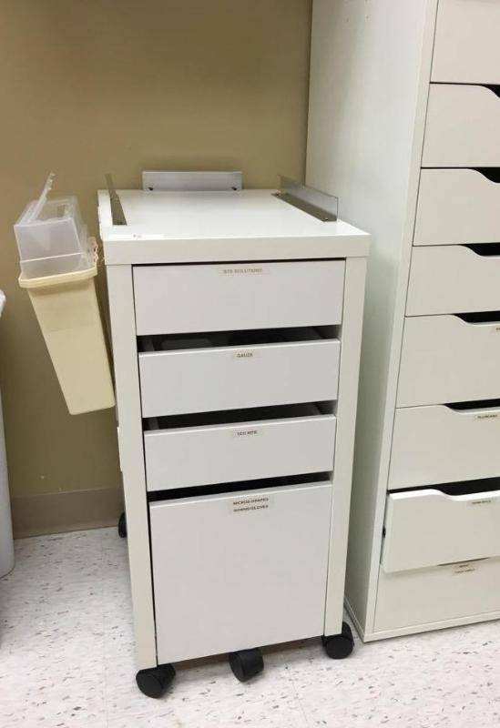 lot 5 image: 4 drawer rolling cabinet contents included 20...