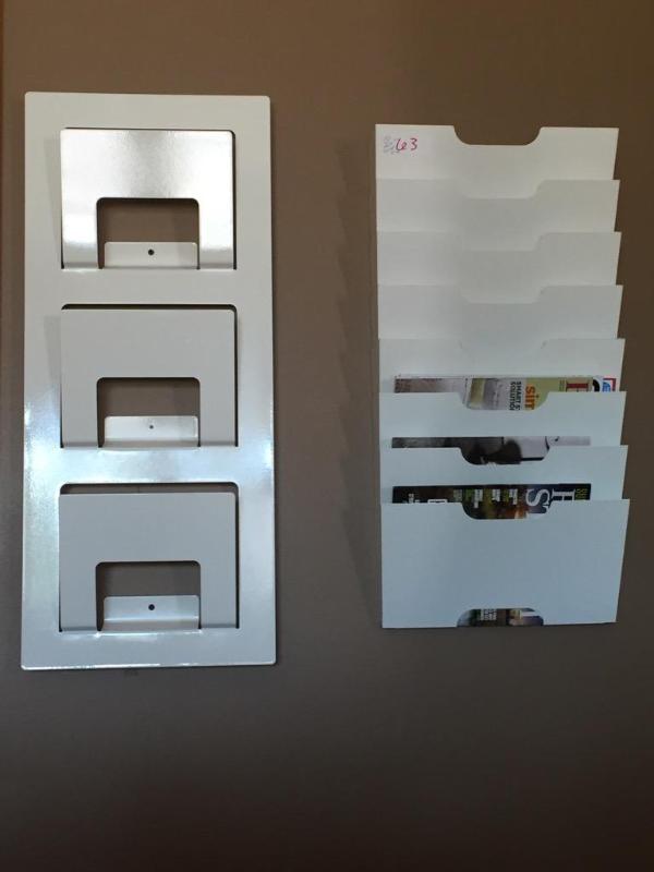 lot 63 image: 2 magazine racks 27&quotx13"...