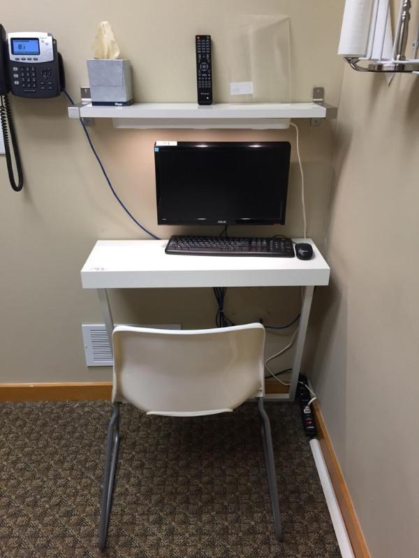 lot 93 image: IKEA wall mounted sliding drawer desk 31x11 w...