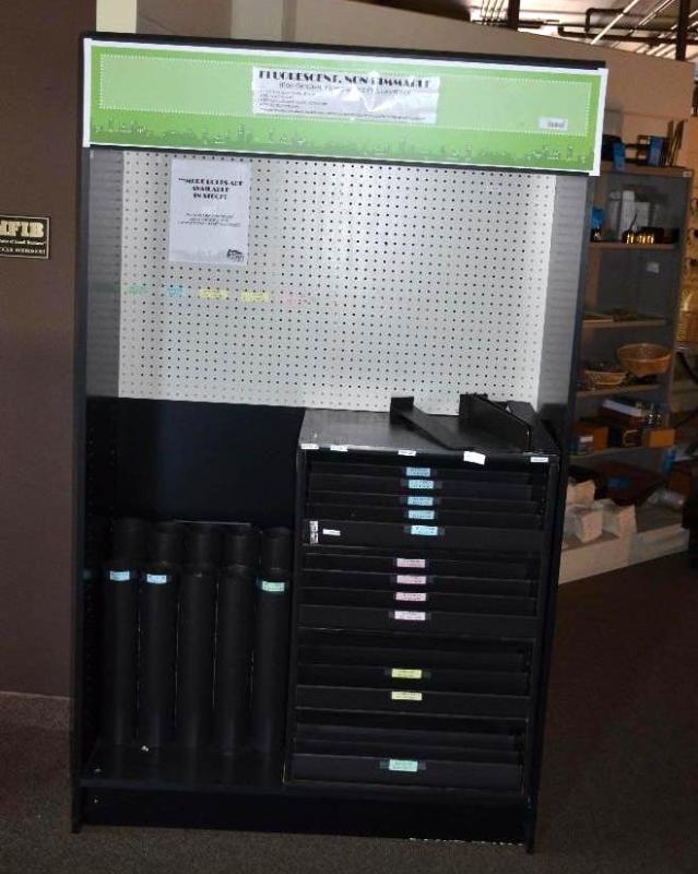 lot 11 image: Black wood lighting Display 48&quotx16"...