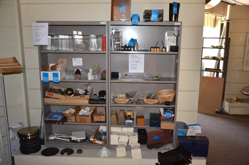 lot 12 image: Two 5 shelf metal shelving units 36&quotx12&...