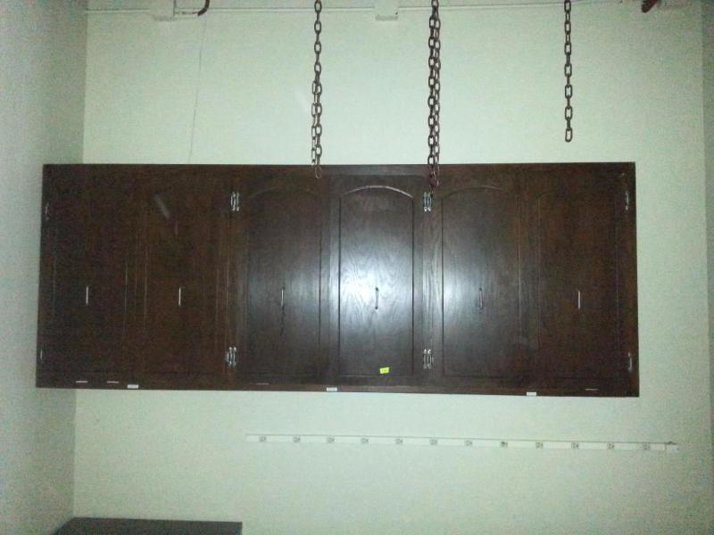 lot 121 image: Wall cabinets - 3 sections each section is 36...