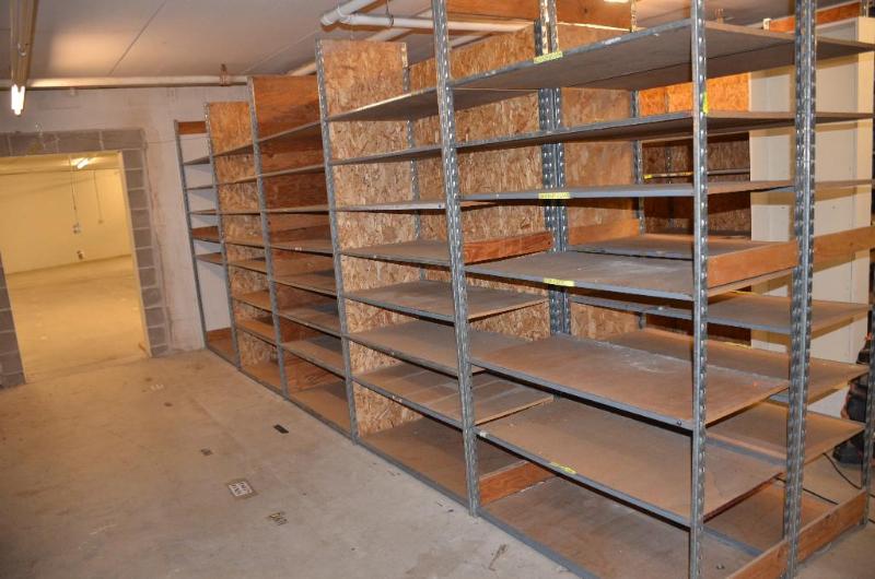 lot 123 image: Metal adjustable shelving - 2 units 2 feet x ...