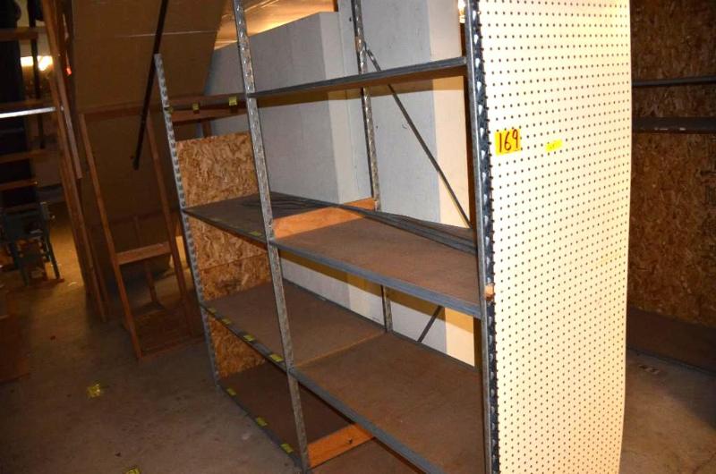 lot 129 image: Metal adjustable shelving 24&quotx96&quotx7...