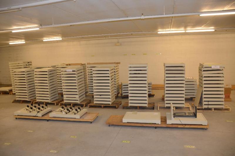 lot 130 image: Wall panels for displaying lights 2x2 feet , ...