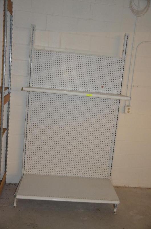 lot 139 image: Adjustable metal commercial shelving 48x24x87...