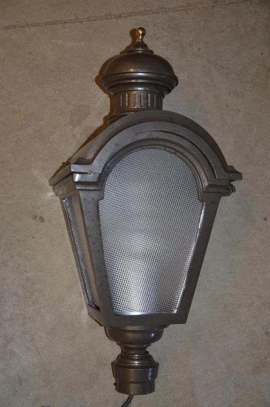 lot 149 image: Very large outdoor light 24" tall...