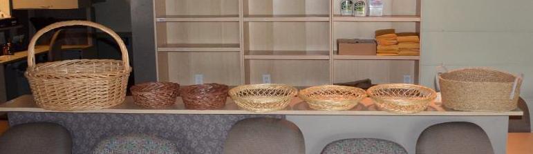 lot 157 image: Seven beautiful baskets. the handled basket i...