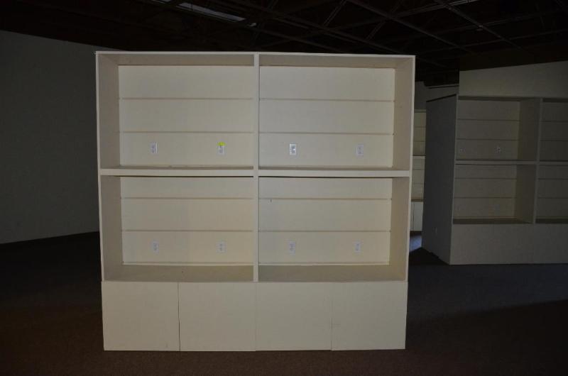 lot 36 image: Double sided display cabinets 101&quotx48&qu...