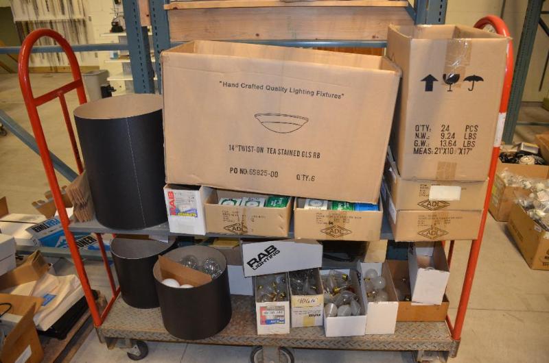 lot 61 image: Light bulbs - contents of cart as pictured. B...