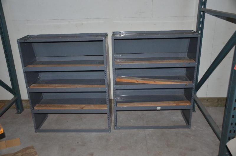 lot 71 image: metal cabinets 37x17x47" and a metal cab...