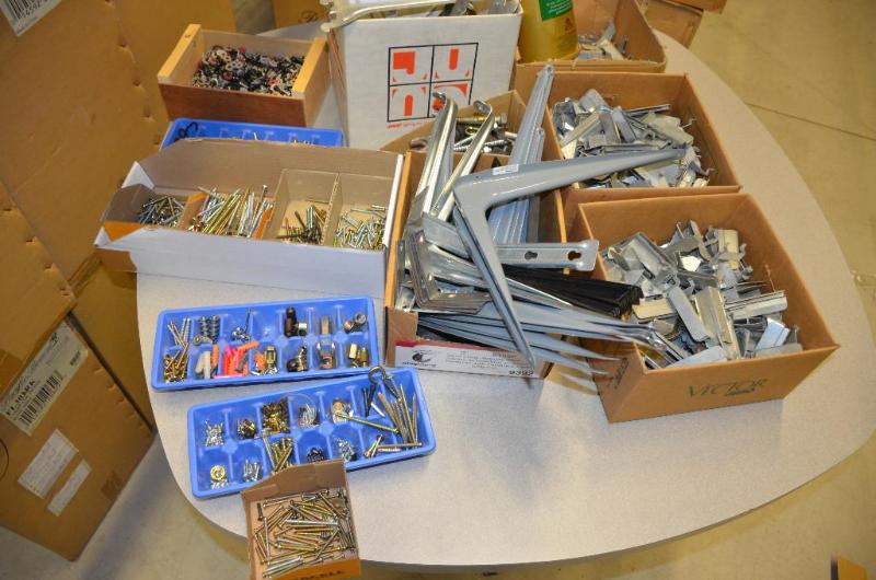 lot 73 image: Group of hardware & bolts and lamp parts ...