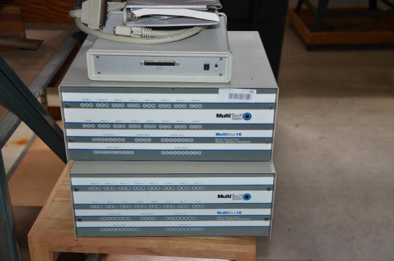 lot 74 image: Multitech Multimux 16  two units and Max...