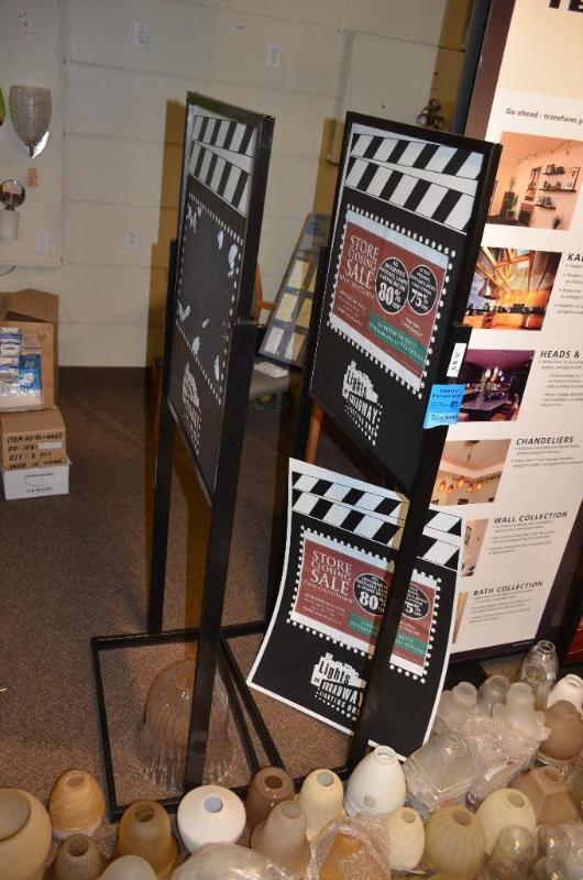 lot 81 image: Two Matching display signs free standing ...