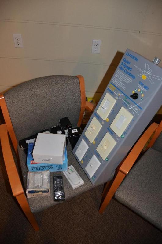 lot 84 image: Ceiling fan switches - Casablanca, Lutron...