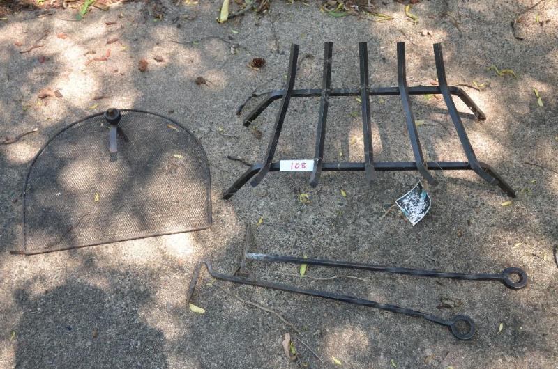 Fire place grate.&nbsp Approximately 12 x 16...