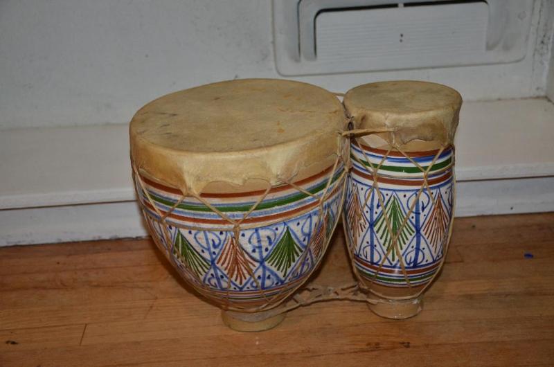 Animal skin drum set 8&quot diameter....