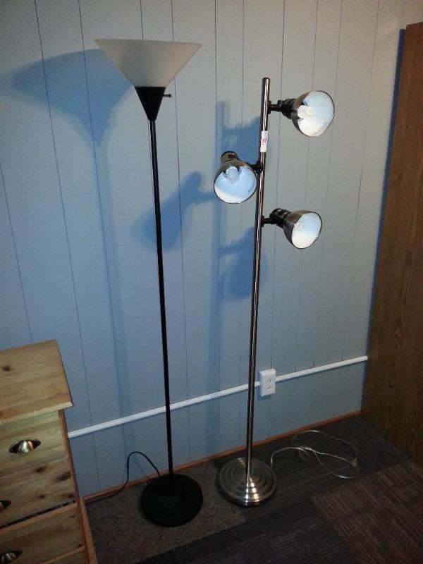 Two floor lamps 67&quot and 65&quot...