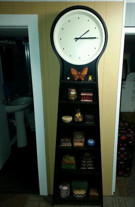 Wood clock shelf 78x22x7&quot.&nbsp The con...