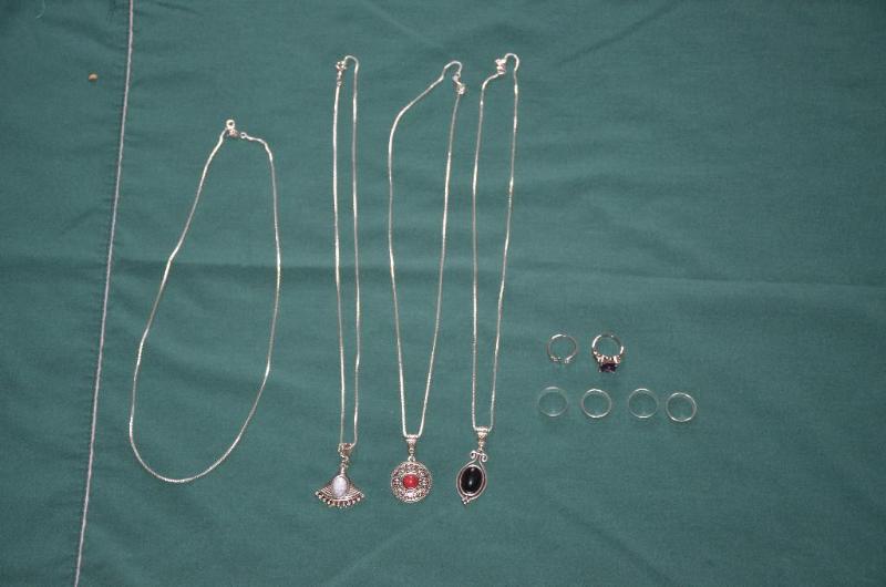 Jewelry - Silver rings, chains stamped 925. T...