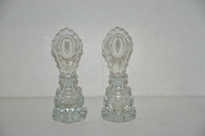 Vintage crystal glass perfume bottles...