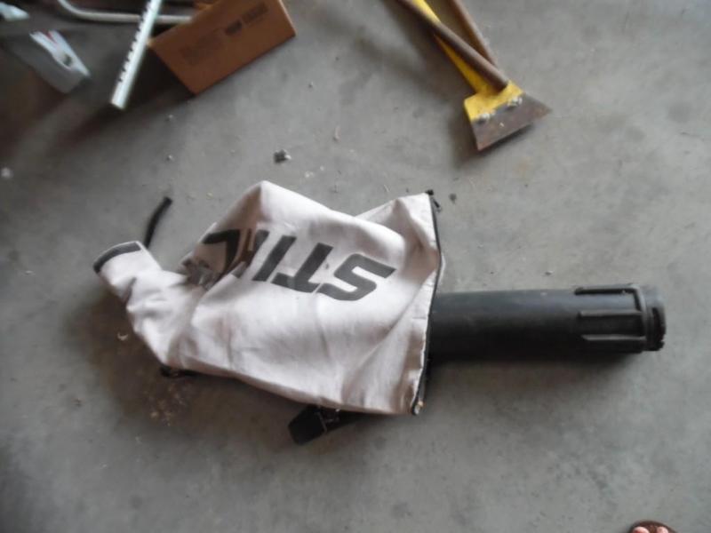 Leaf blower hose and bag