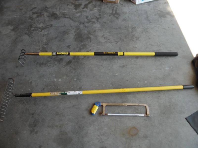 Garden Rakes and Saw