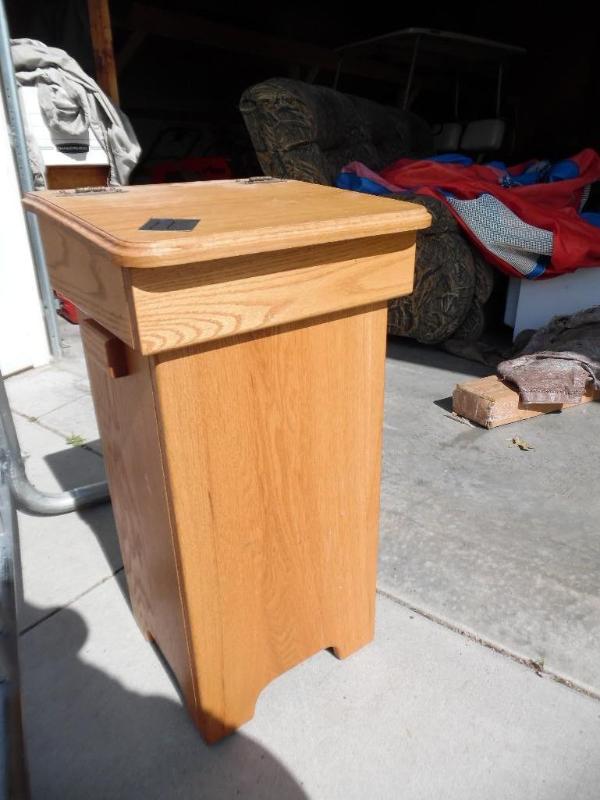 Oak Garbage Can