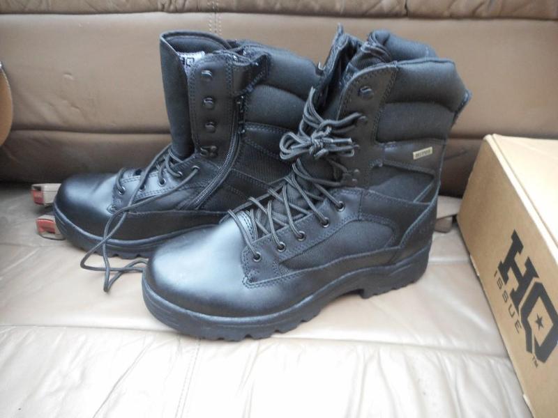 lot 12 image: HQ ISSUE Mens Side Zip Tactical Boots, Waterproof, Black