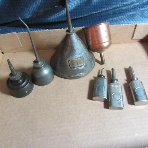 Vintage Oil Cans, Coleman Filter Funnel