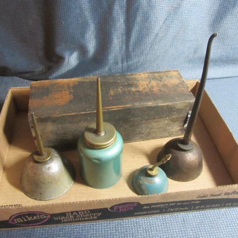 Oil Cans, Eagle, Cheese Box