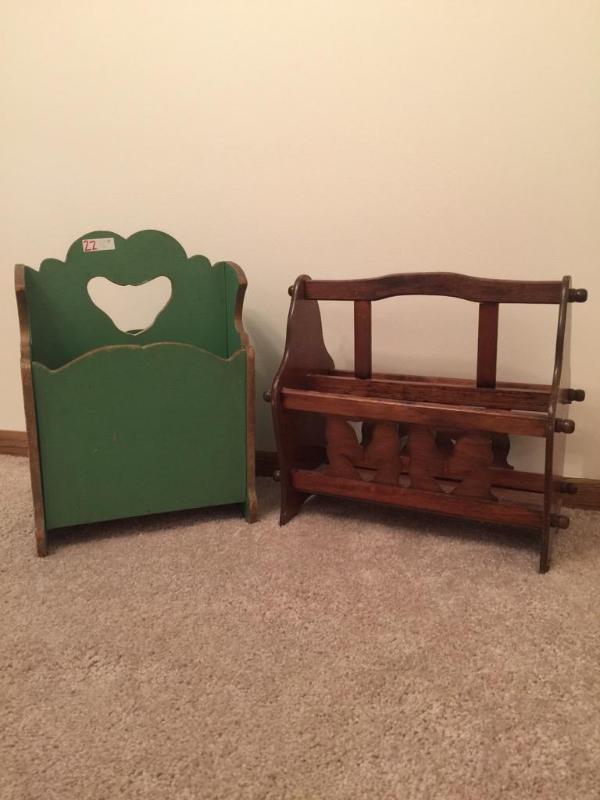 lot 22 image: 2 Vintage Magazine Racks...