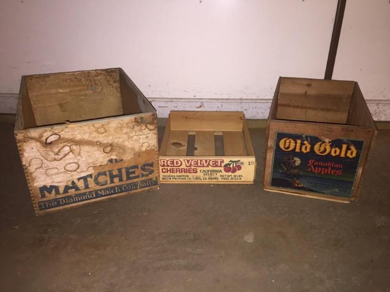 lot 62 image: Lot of wood crates Red Velvet Cherries (14&q...