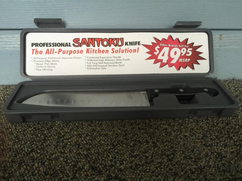 lot 71 image: Professional Santoku Knife with case. The All...