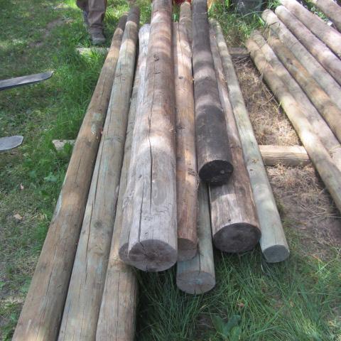 lot 13 image: Wooden Fence Posts
