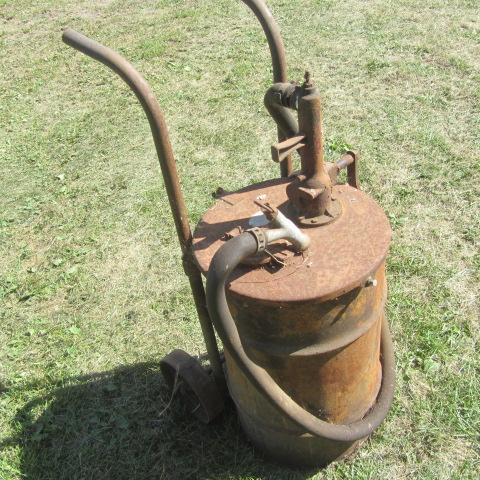 lot 180 image: Lube Pump on Steel Wheels