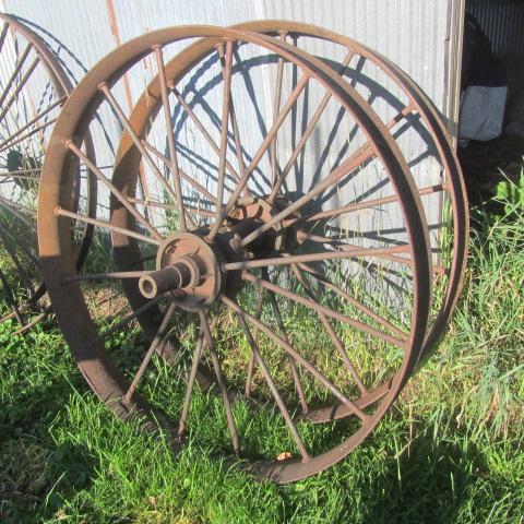 lot 224 image: Antique Steel Wheels