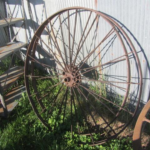 lot 225 image: Antique Steel Wheels