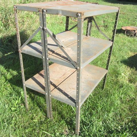lot 244 image: Two Metal Shelves
